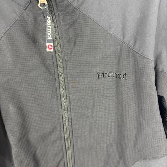 Marmot Windstopper Jacket Black Mens Large Windbreaker Full Zip Outdoor Gorpcore - Picture 2 of 9